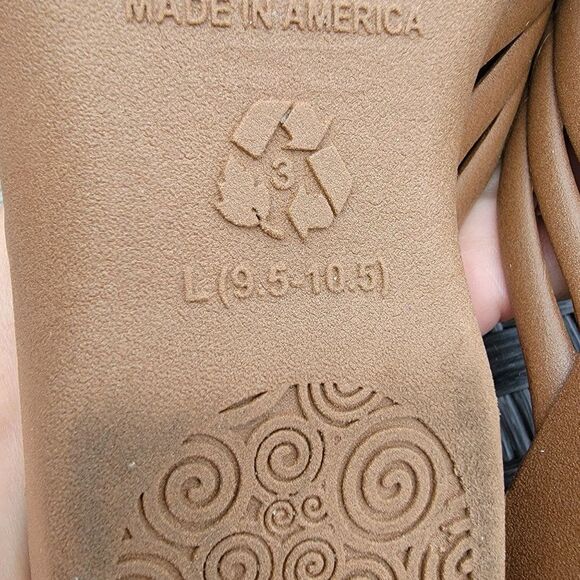 Okabashi Womens Size Large 9.5 to 10.5 Venice Slide Sandals Tan - Picture 8 of 9